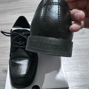 Black Leather Men's/GS Oxfords